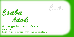 csaba adok business card